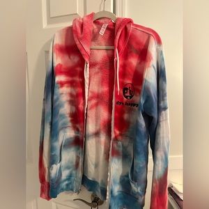 tie dye zip up